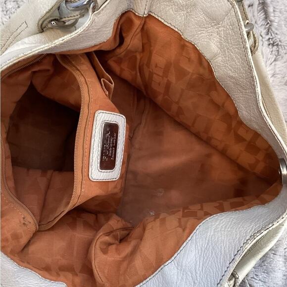 FURLA CREAM LEATHER SNAP CLOSURE SHOULDER BAG - Picture 10 of 12